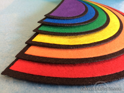 3D Felt Rainbow by Candyland Studio
