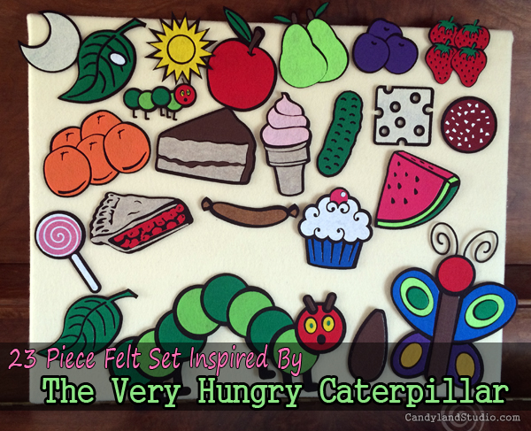 The Very Hungry Caterpillar Felt Set by Candyland Studio
